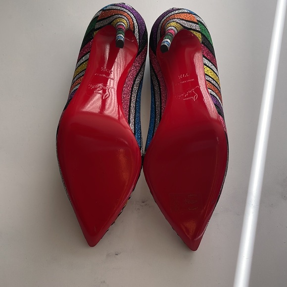 Christian Louboutin So Kate 120 Suede Stripyglitter Heels..2 dust bags included - Picture 3 of 7